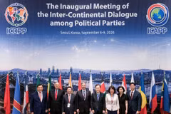 The CPV delegation attends the first Intercontinental Dialogue among Political Parties (ICDPP) in Seoul, the Republic of Korea. (Photo: daibieunhandan.vn)