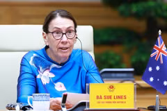 President of the Australian Senate Sue Lines in Hanoi in 2024. (Photo: VNA)