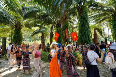 International participants experience the Central Highlands cultural space. (Photo: VNA)