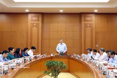General Secretary of the Communist Party of Vietnam Central Committee and President To Lam chairs the working session (Photo: VNA)