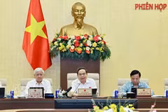 NA Chairman Tran Thanh Man speaks at the meeting (Photo: VNA)