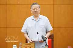 Party General Secretary and State President To Lam addresses the meeting. (Photo: VNA)