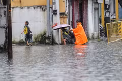 Flooding in Quezon city, the Philippines (Photo: Xinhua/VNA)