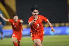 Vietnam's U22 defender Ly Duc celebrates the team’s second goal. (Photo: VNA) 