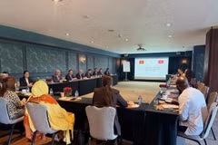 At a Vietnam-Morocco trade promotion seminar. (Photo: VNA)