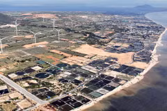 The construction site of the Ninh Thuan 1 nuclear power project. (Photo: VNA)