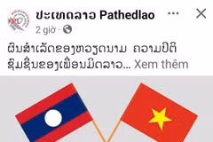 A post on the official Facebook page of the Pathet Lao newspaper. (Photo published by VNA)