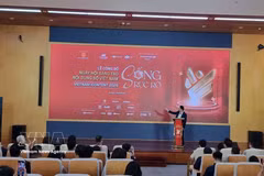 Director of the Authority of Broadcasting and Electronic Information under the Ministery of Culture, Sports and Tourism Le Quang Tu Do speaks at the launch ceremony of the Vietnam iContent 2026 (Photo: VNA)