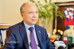 Former Vietnamese Ambassador to France Dinh Toan Thang in an interview granted to the Vietnam News Agency (Photo: VNA)