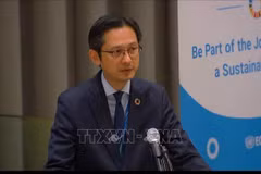 Permanent Representative of Vietnam to the UN Ambassador Do Hung Viet speaks at the 2025 High-level Political Forum on Sustainable Development (HLPF) in New York on July 22, 2025. (Photo: VNA)