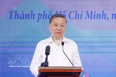 Party General Secretary and State President To Lam speaks at a gathering of former officials and civil servants of the standing body of the Steering Committee for the Central Highlands in Ho Chi Minh City on July 17, 2026. (Photo: VNA)