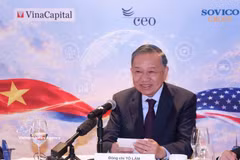 General Secretary of the Communist Party of Vietnam Central Committee and President To Lam attends a dialogue with leaders of US financial institutions and investment funds in New York on September 23 (Photo: VNA)