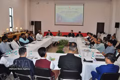 The Hanoi-India hi-tech innovation cooperation roundtable in New Delhi on September 24 (Photo: VNA)
