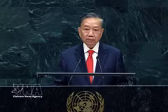 General Secretary of the Communist Party of Vietnam Central Committee and President To Lam speaks at the High-Level General Debate of the 81st Session of the United Nations General Assembly in New York on September 22, 2026. (Photo: VNA)