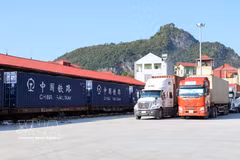 At Dong Dang international railway station in Lang Son province (Photo: VNA)