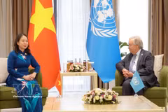 Vice State President Vo Thi Anh Xuan meets with UN Secretary-General Antonio Guterres. (Photo: VNA)