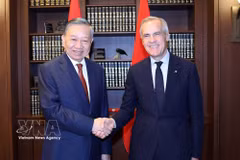 General Secretary of the Communist Party of Vietnam Central Committee and President To Lam (L) meets with Canadian Prime Minister Mark Carney in Ottawa on September 24, 2026. (Photo: VNA)