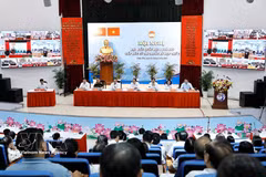 The event is connected via video link to venues in wards across Ho Chi Minh City. (Photo: VNA)