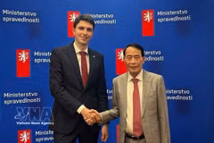 Deputy Minister of Public Security Senior Lieutenant General Le Quoc Hung (right) and Czech Deputy Justice Minister Adam Šimice (Photo: VNA)