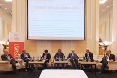 Delegates attend the 38th annual conference of the Law Association for Asia and the Pacific in Hanoi (Photo: VNA)