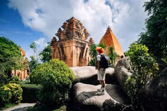 Po Nagar Cham Towers, an iconic example of Cham architecture in the heart of Nha Trang, Khanh Hoa province. (Photo: VietnamPlus)