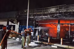 The scene of a bomb explosion at a petrol station in Narathiwat, Thailand - Illustrative image (Photo: Xinhua/VNA) 