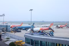 Planes at Noi Bai International Airport in Hanoi (Photo: VNA)