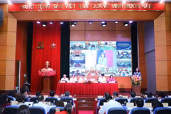 MoCST Minister Lam Thu Phuong Thanh speaks at the recent conference held by the MoCST, higlighing the role of tourism sector in the national economic development. (Photo: bvhttdl.gov.vn)
