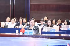 Deputy Minister of Science and Technology Bui Hoang Phuong at the ASEAN-China ministerial roundtable on AI held in Nanning on September 18. (Photo: VNA)