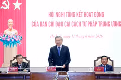 Party General Secretary and State President To Lam addresses the conference. (Photo: VNA)
