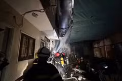 The house fire broke out at around 1:50am on September 16, leaving five people dead and causing serious consequences. (Source: Hanoi Police)