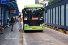 After three months of free fares on 134 bus routes, buses in Ho Chi Minh City have carried over 25.5 million passengers. (Photo: VNA)