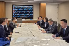 The Vietnamese and US delegations at the meeting in New York. (Photo courtesy of SSC)