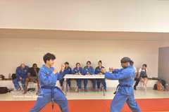 Members of the Vovinam club in Paris. (Photo: VNA)