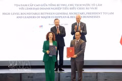 General Secretary of the Communist Party of Vietnam Central Committee and President To Lam witnesses the exchange of cooperation agreements. (Photo: VNA)
