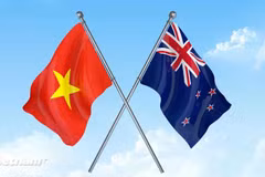 The flags of Vietnam and New Zealand (Photo: VNA)