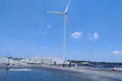 Hi-tech shrimp farming and wind power development in Thanh Hai commune, Vinh Long province (Photo: VNA)