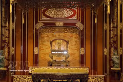 The Nguyen Dynasty (1802-1945) imperial throne, a recognised national treasure of Vietnam, officially returns to public display at Thai Hoa Palace in Hue Imperial Citadel on June 4 (Photo: VNA)