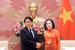 National Assembly Vice President Nguyen Thi Thanh (R) and Saito Hiroaki, a member of the Japanese House of Representatives and Chair of its Committee on Education, Culture, Sports, Science and Technology, in Hanoi on September 3, 2026. (Photo: VNA)