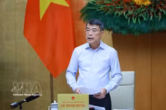 Prime Minister Le Minh Hung addresses the Government’s regular meeting for August on September 3. (Photo: VNA)