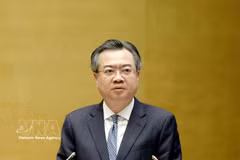 Head of the Party Central Committee’s Commission for Policy and Strategy Nguyen Thanh Nghi speaks at the national conference on September 3. (Photo: VNA)