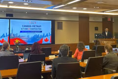 Delegates at the seminar "Canada- Vietnam: ICT and AI Cooperation" (Illustrative photo by VNA)