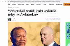 The analysis on General Secretary of the Communist Party of Vietnam Central Committee and President To Lam’s state visit to New Zealand published on The Spinoff. (Screenshot photo)