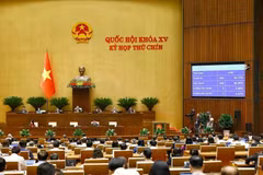 At a meeting within the 15th NA's 9th session. (Photo: VNA)