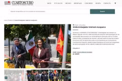 Mexican photo news agency Cuartoscuro publishes extensive photographs of Ambassador Nguyen Van Hai’s visit to Acapulco, documenting activities related to the restoration. (Screenshot photo)