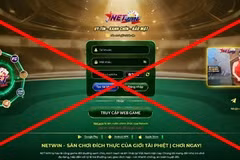 Net.win website interface. (Photo thuonghieucongluan.com.vn)