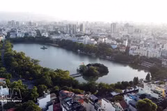 A panorama of Hoan Kiem lake (Photo: VNA)