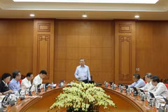 General Secretary of the Communist Party of Vietnam (CPV) Central Committee and President To Lam speaks at the meeting (Photo: VNA)