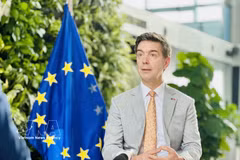 EU Ambassador to Vietnam Julien Guerrier grants an interview to the Vietnam News Agency ahead of the official visit to the European Union (EU) by General Secretary of the Communist Party of Vietnam (CPV) Central Committee and President To Lam (Photo: VNA)