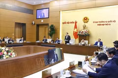 National Assembly Chairman Tran Thanh Man speaks at the 43rd session of the National Assembly Standing Committee on March 14. (Photo: VNA)